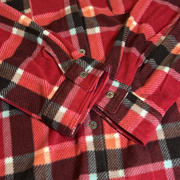 ✨Eddie Bauer✨ NWT Plus Size Quest Plaid Flannel Shirt Size XXL/2XL Red Black - Picture 8 of 12